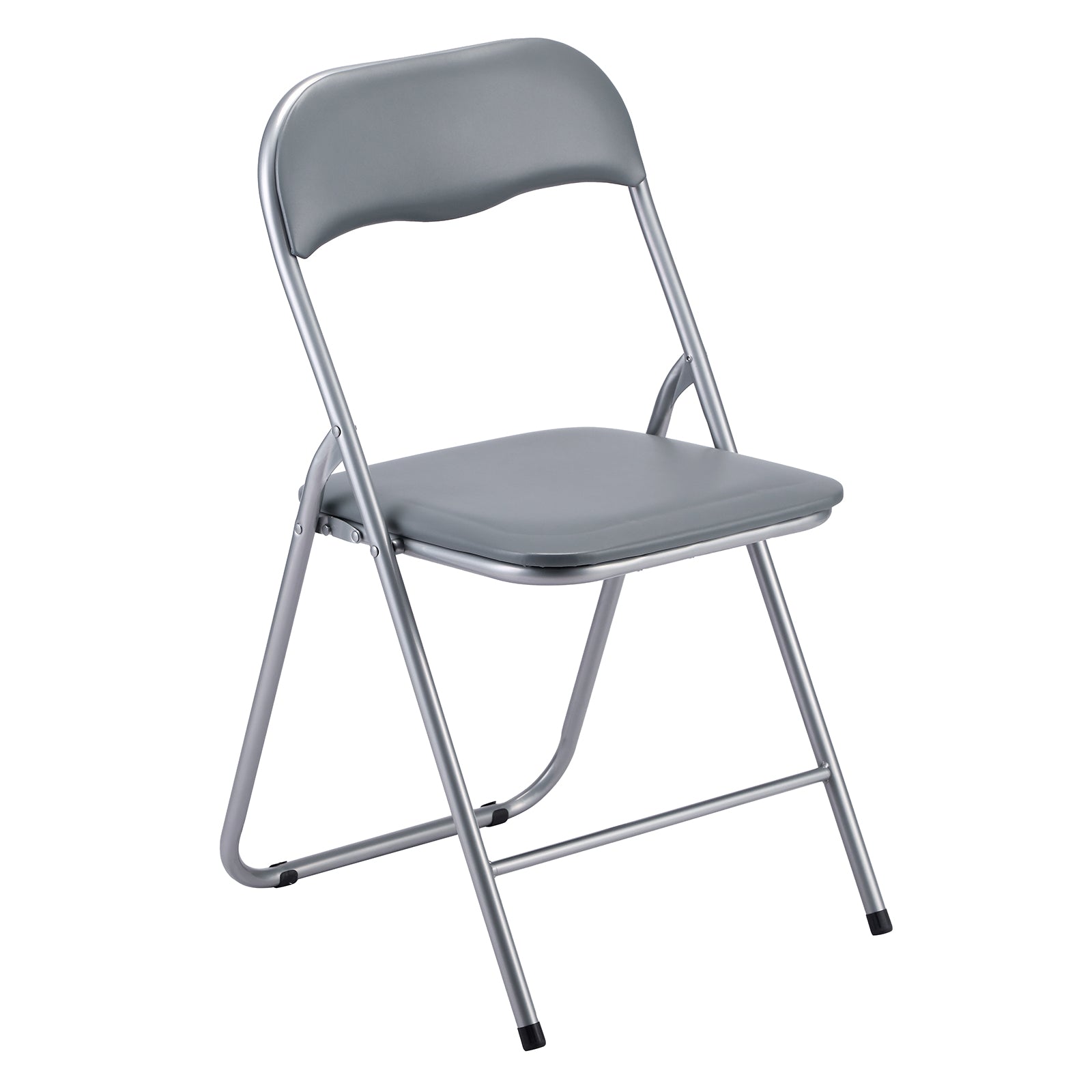 Bardi 2-delige Klapstoelen set PVC grijs - 100 kg draagvermogen