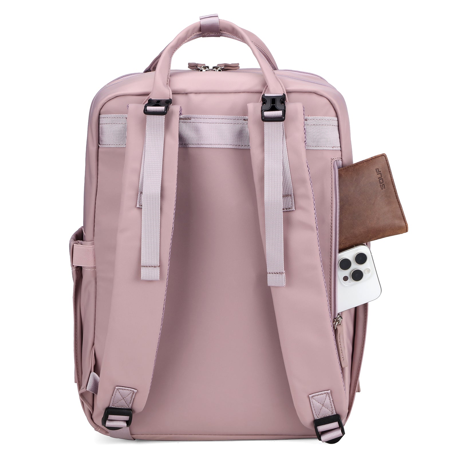 Brisby slijtvaste Luiertas – verzorgingstas – met buggymontage - Calm Lila