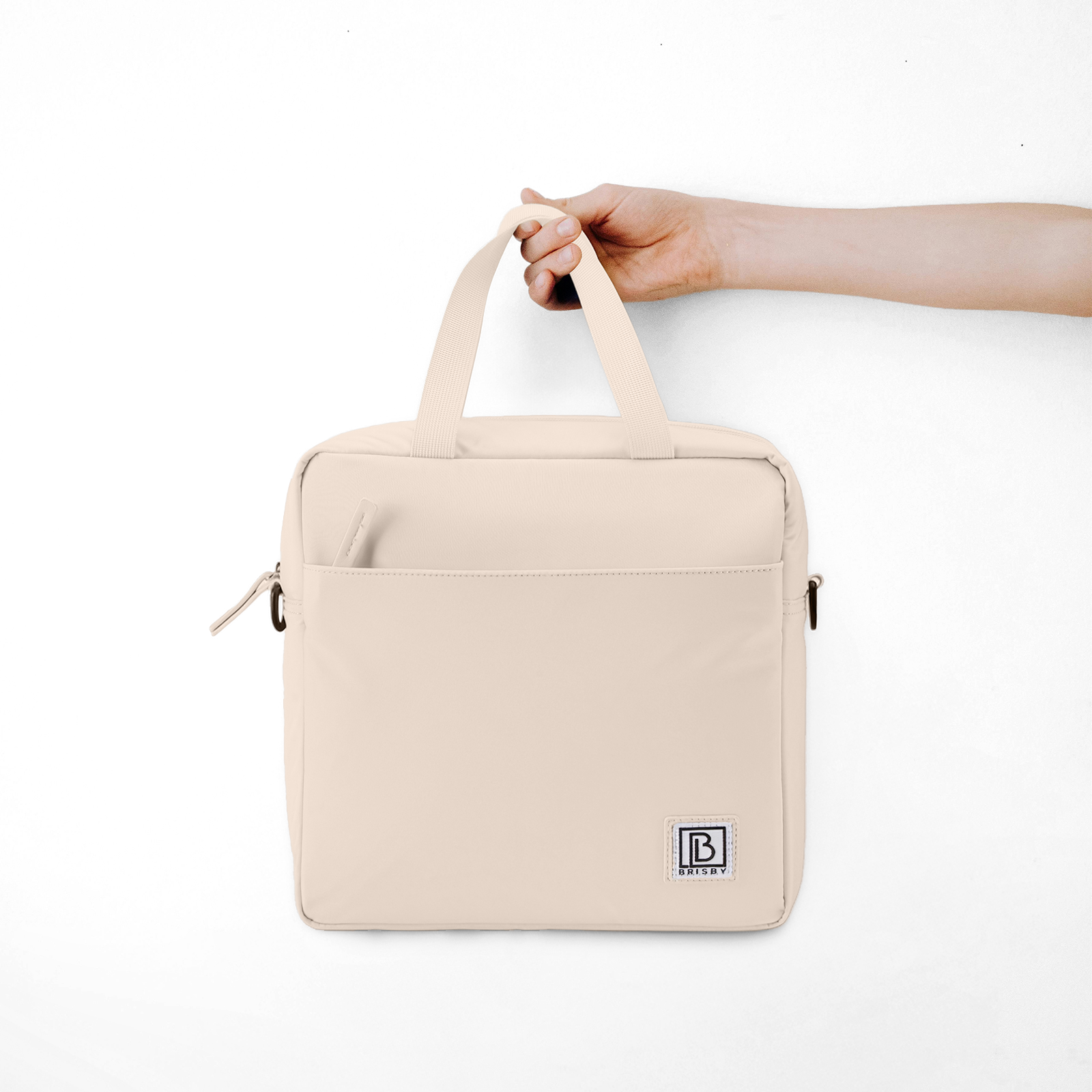 Brisby Koeltas 7L smooth crème - incl. 2 koelelementen, schouderband