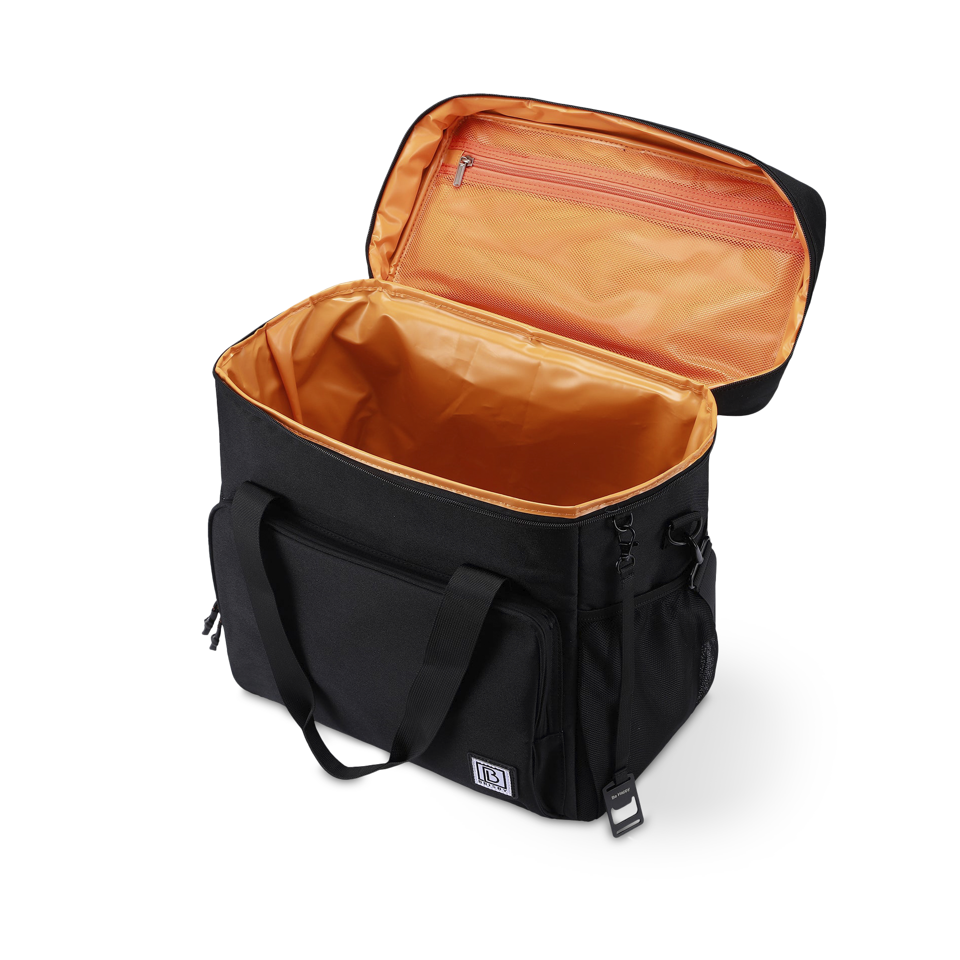 Brisby Koeltas 30L zwart-oranje - incl. 4 koelelementen