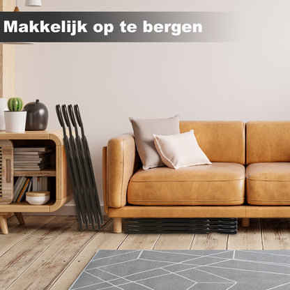 Bardi 2-delige Klapstoelen set PVC zwart - 100 kg draagvermogen