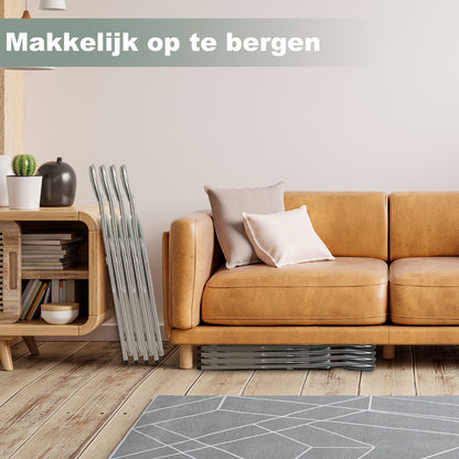Bardi 4-delige Klapstoelen set PVC groen - 100 kg draagvermogen