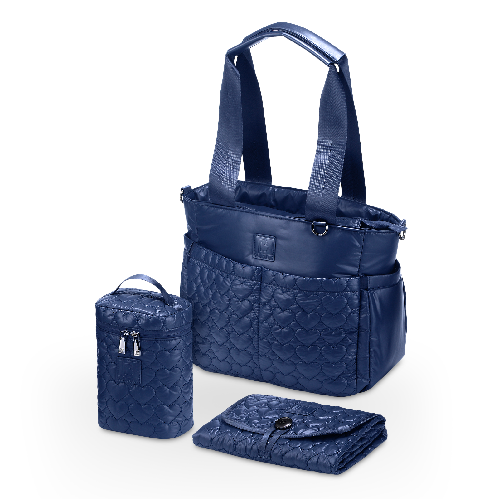 Florence diaper bag 17L blue - shoulder bag, changing bag - hard-wearing - incl. cool bag, changing mat and stroller hooks - nylon