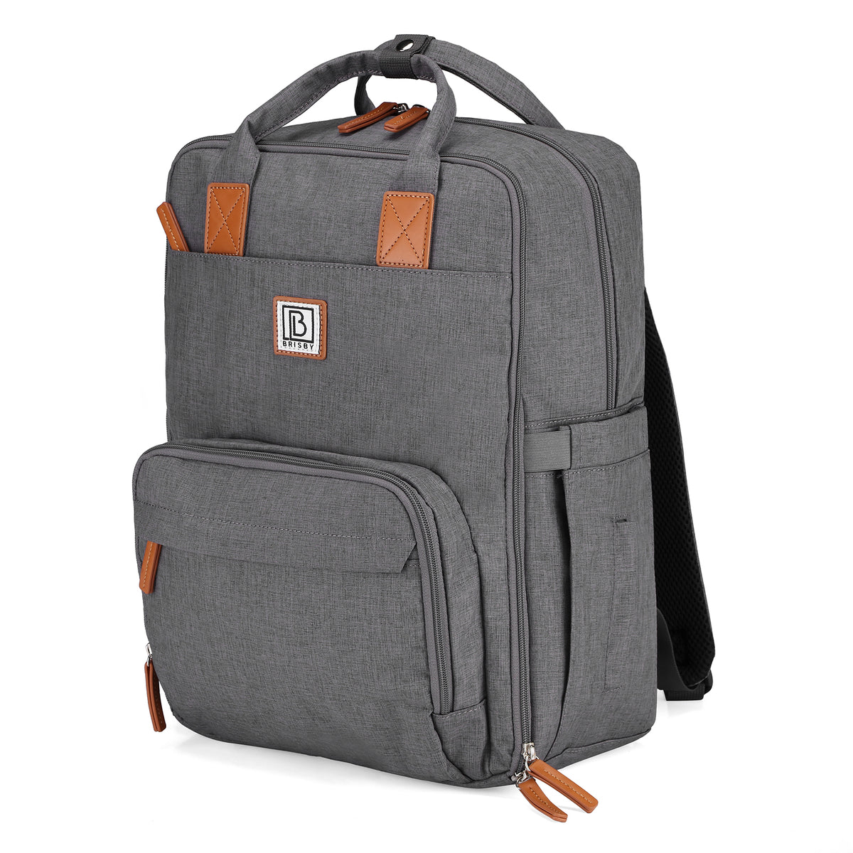 Brisby Luiertas Original - Donkergrijs  - Kinderrugzak - 1.5L kinderlunchtas Giraffe