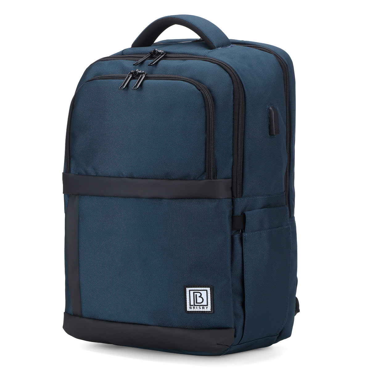 Brisby Rugzak Pro 2 – Laptoprugzak tot 15,7 inch voor Werk, School en Reizen – Waterafstotend – Met Tabletvak, Antidiefstalvak en Trolleysleeve – Blauw