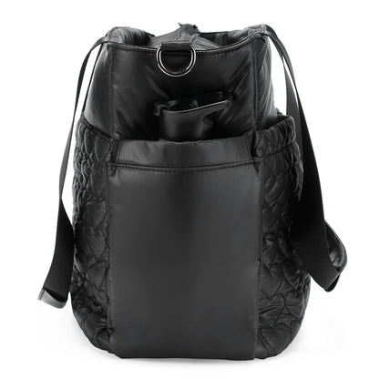 Florence diaper bag 17L black - shoulder bag, care bag - hard-wearing - incl. cool bag, changing mat and stroller hooks - nylon