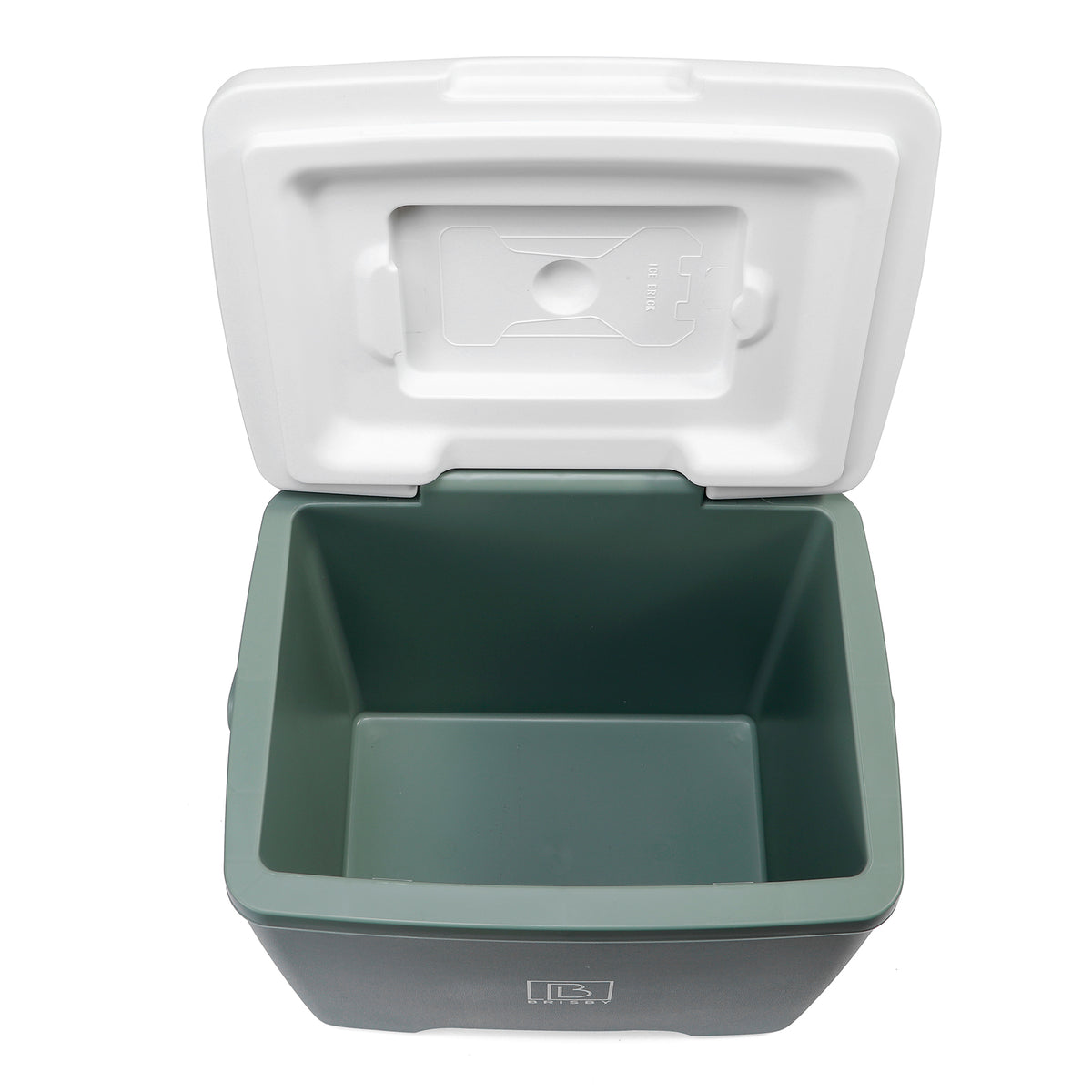 Brisby Koelbox - Frigobox - 13L- Groen - Tot maximaal 40 uur isolatie - Incl. 2 dikke koelelementen van 450ml - Met koelelementen vergrendeld in deksel en Brisby 500ml Zwarte Dubbelwandige Thermosfles