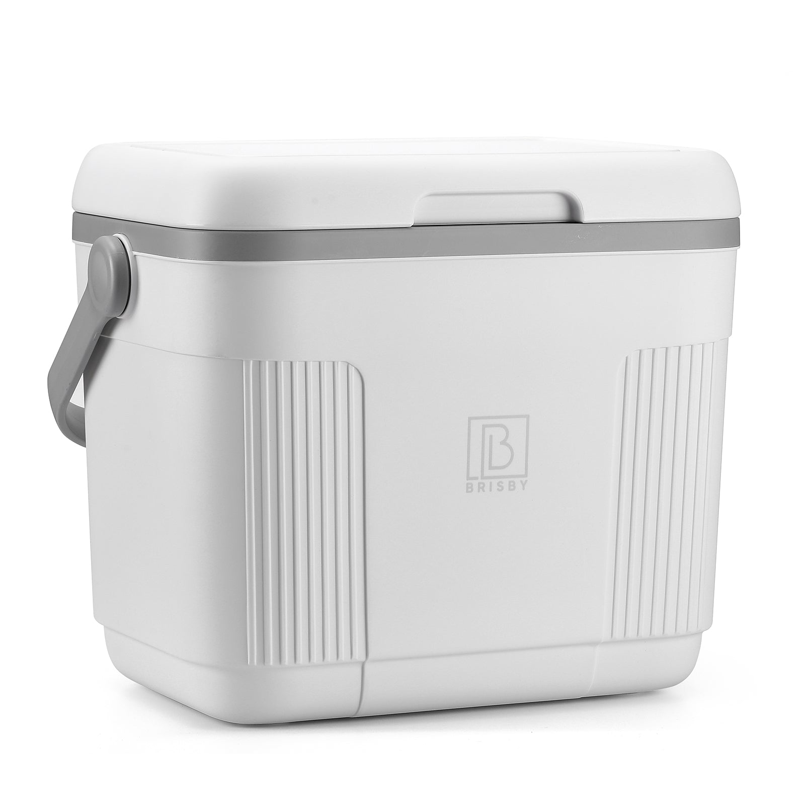 Brisby Koelbox 22L wit + 2 thermosflessen 0,5L set -  incl. 4 koelelementen