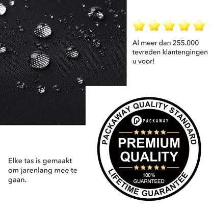 Packaway Koeltas 20L - Lunchtas - Inclusief 4 Koelelementen - Dubbel Compartiment - 4-Laags Geïsoleerd - Waterafstotend - Signature Black
