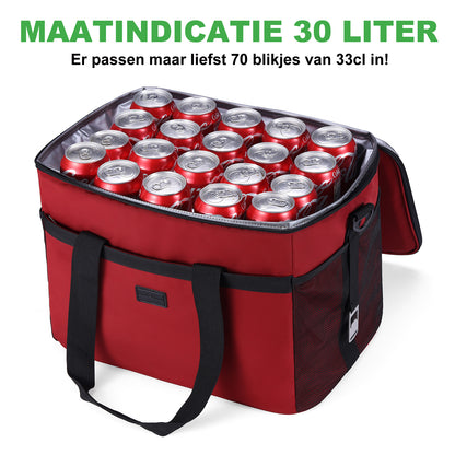 Packaway Koeltas 30L rood - incl. 4 koelelementen, draagband