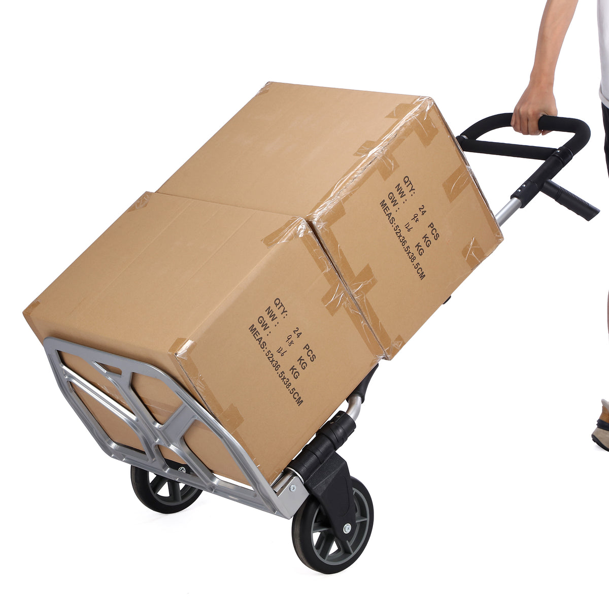 Packaway Professionele Opvouwbare Steekwagen 250 kg – Inklapbare Transportkar – 10 kg – Inklapbare Wielen en Schep