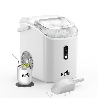 Bardi Nugget IJsblokjesmachine Rond 1,1L wit - 15 kg/24 uur - incl. thermosbeker
