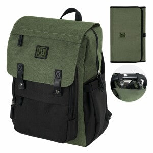 Brisby Luiertas two-tone groen-zwart - incl. buggymontage en verschoningsmat