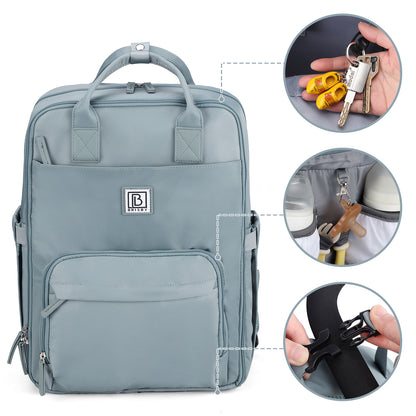 Brisby slijtvaste Luiertas – verzorgingstas – met buggymontage - Mist Blue