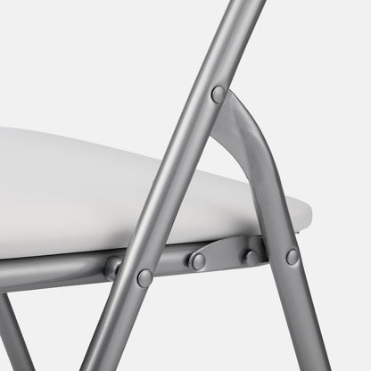 Bardi 2-delige Klapstoelen set PVC wit - 100 kg draagvermogen