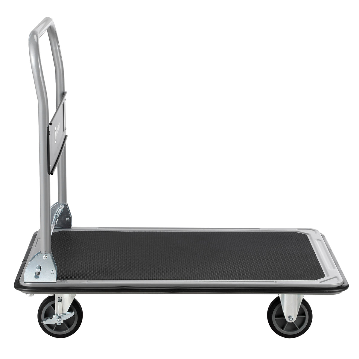 Packaway Opvouwbare Transportwagen 350 kg – Transportkar met Rem – 92 x 62 cm – Antislip Laadplatform – 4 Wielen – Inklapbare Duwbeugel