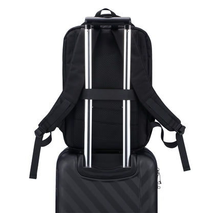Brisby Rugzak Pro 1 – Laptoprugzak tot 15,7 inch voor Werk, School en Reizen – Waterafstotend – Met Tabletvak, Antidiefstalvak en Trolleysleeve - Zwart