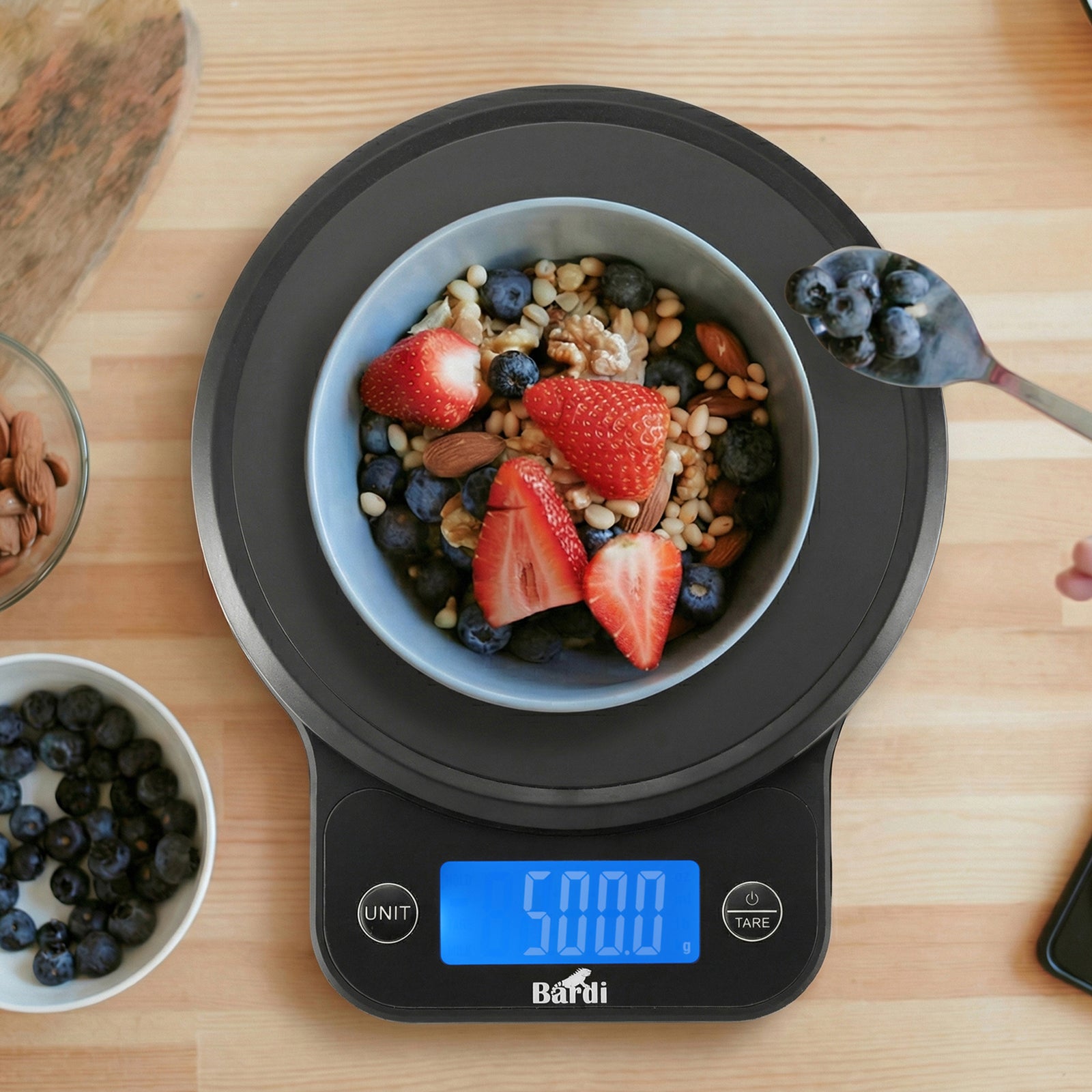 Bardi Digitale keukenweegschaal - Tarra functie - 1 g tot 10 kg - zwart