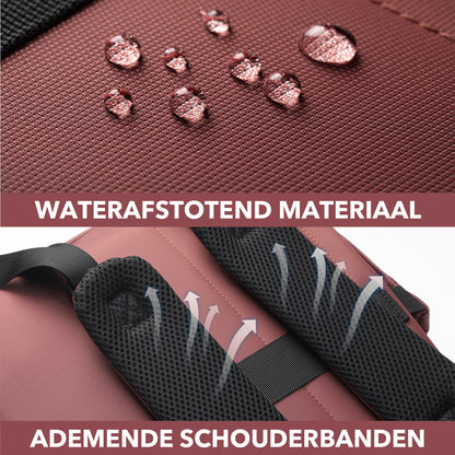 Premium luiertas rood - uitgebreide en functionele verzorgingstas - met buggymontage - anti diefstal vakken - reistrolley sleeve - incl. verschoonmatje en speenhouder - levenslange garantie