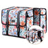 Packaway dubbele fietstas 36 liter waterafstotend met reflectie Pastel Blossom