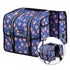 Packaway dubbele fietstas voor bagagedrager 36 liter waterafstotend afneembaar met reflectie Blue Blossom