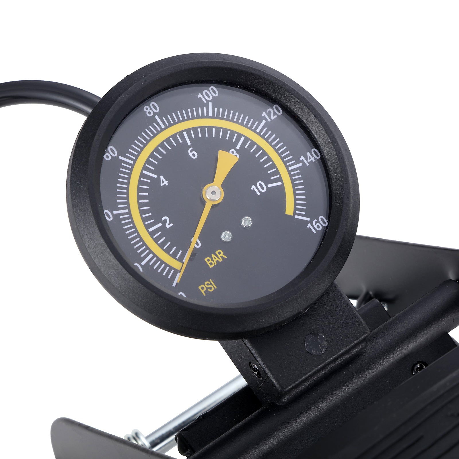 Packaway voetpomp dubbel cilinder met manometer - 8 bar - Presta en Schrader