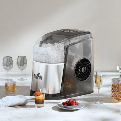 Bardi IJsblokjesmachine 1,6L RVS - incl. thermoscup en ijsschep - RVS / 1,6 Liter