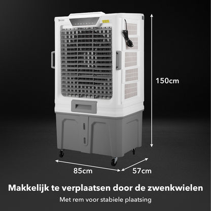 Dryconic 50442 industriële luchtkoeler 20.000 m3 per uur - 145 liter watertank - met afstandsbediening en koelelementen