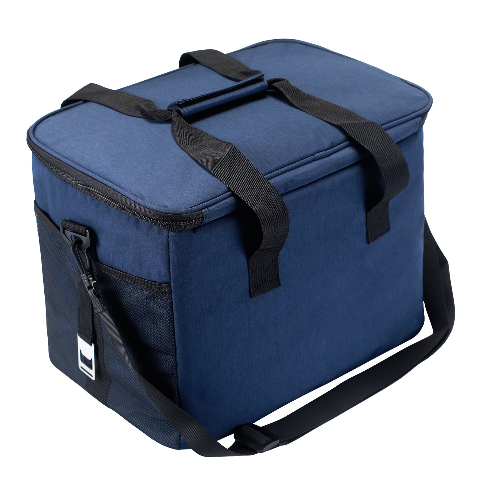 Koeltas 30L blauw - Lunchtas - opvouwbaar - 4-laags geïsoleerd - incl. 4 gratis koelelementen en draagband