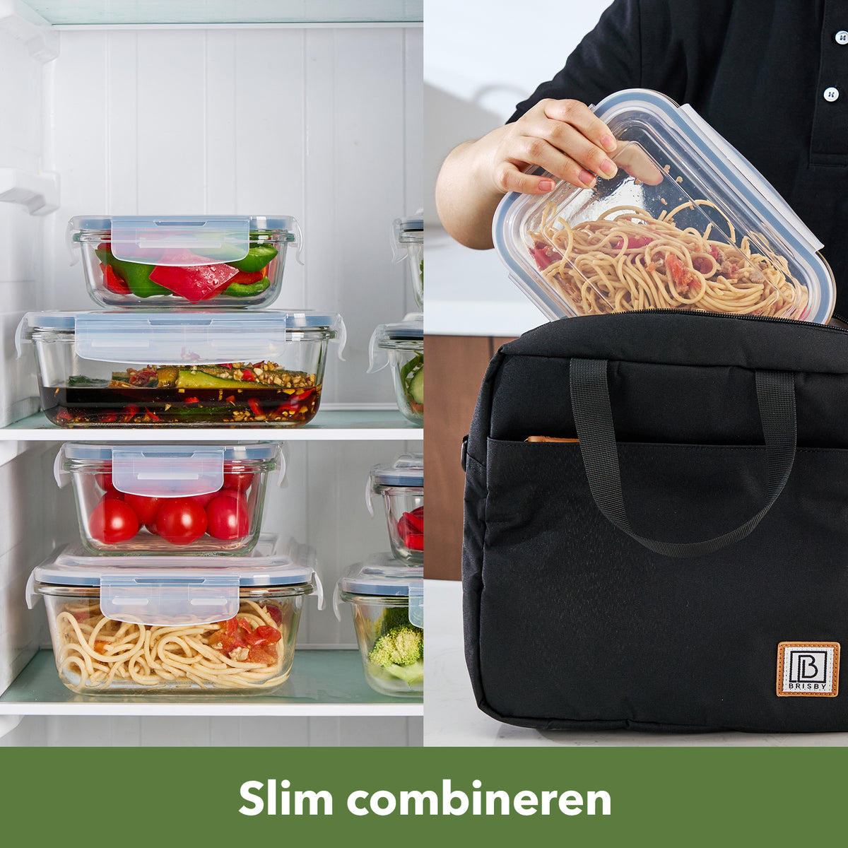 Bardi Glazen Vershoudbakjes 9-delig – Meal Prep Bakjes – Luchtdicht & Lekvrij – Oven, Magnetron & Vriezer – 9 Wondersponzen + 40 Prep & Store Labels