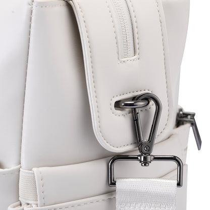 Venezia weekend bag white - shoulder bag - travel bag - hand luggage - hard-wearing - incl. hanging hooks - PU leather