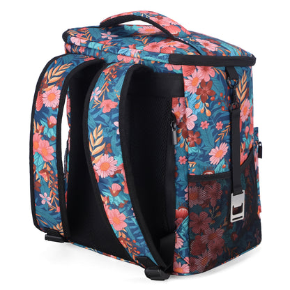 Packaway koeltas rugzak 25 liter met 2 koelelementen en flessenopener waterafstotend anti diefstal vak 4 laags isolatie Wild Garden