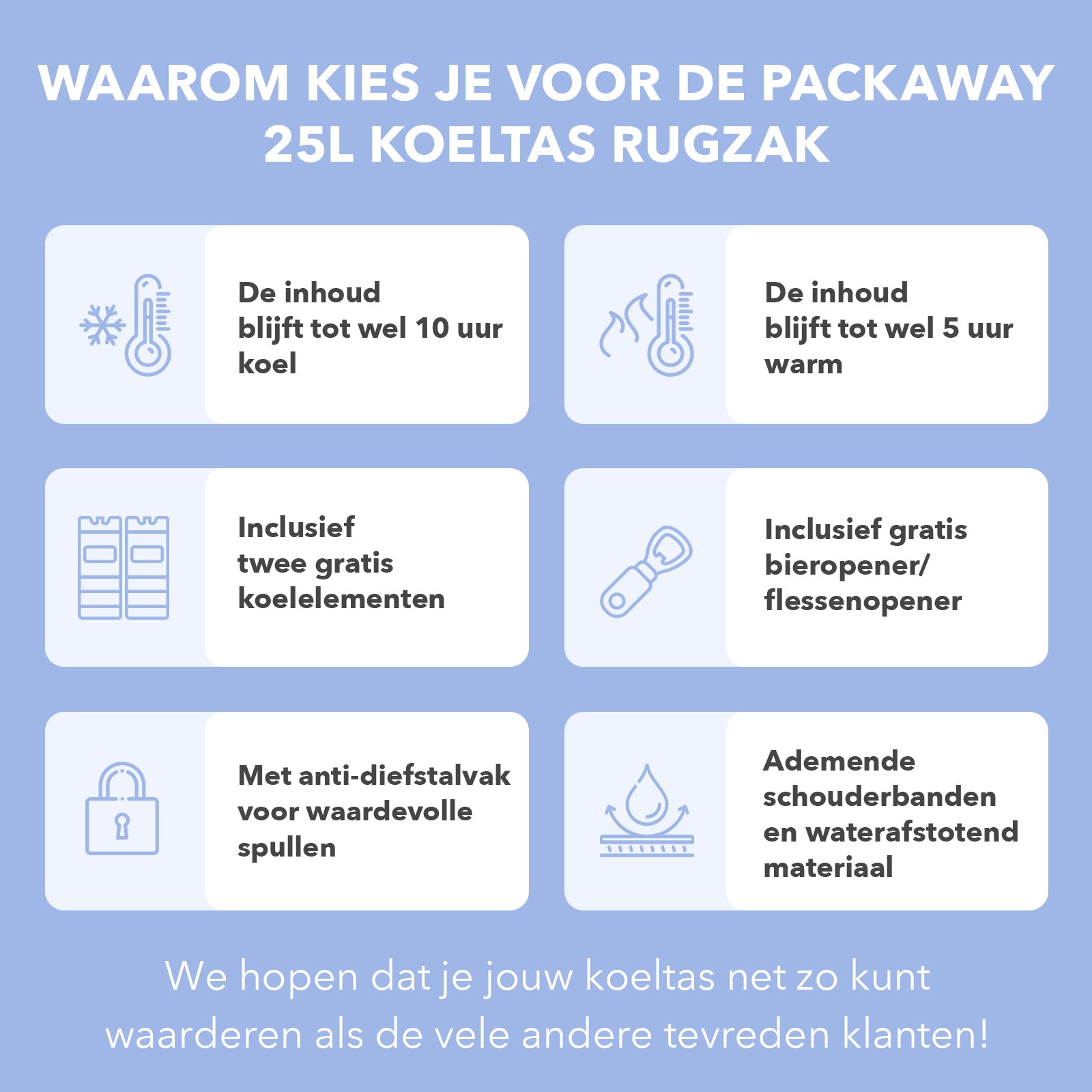 Packaway koeltas rugzak 25 L met 2 koelelementen en flessenopener - waterafstotend - anti diefstal vak - Pastel Blossom