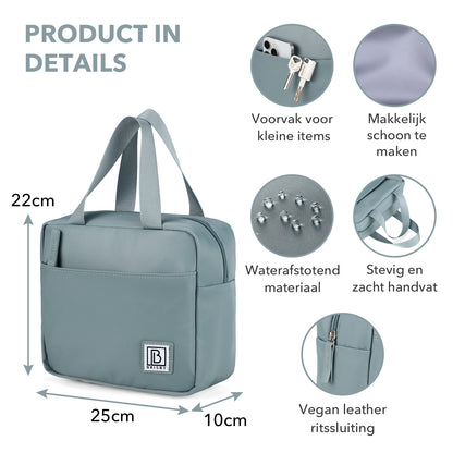Brisby 4 laags geïsoleerde koeltas 4 liter - lunchtas en kolftas - 10 uur koel - mist blauw