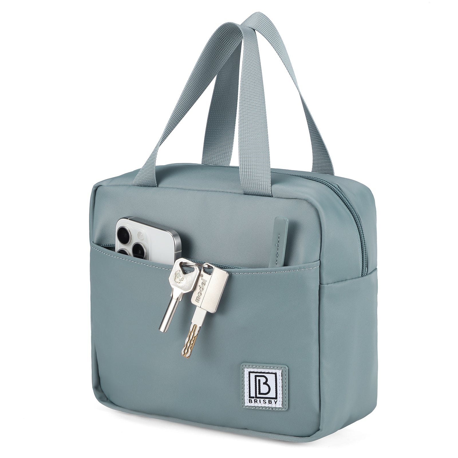 Brisby 4 laags geïsoleerde koeltas 4 liter - lunchtas en kolftas - 10 uur koel - mist blauw