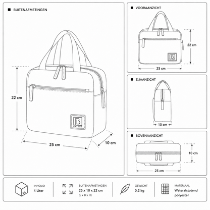 Brisby 4 laags geïsoleerde koeltas 4 liter - lunchtas en kolftas - 10 uur koel - rose gold