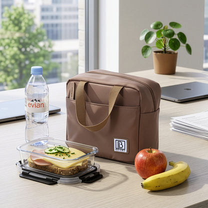 Brisby 4 laags geïsoleerde koeltas 4 liter - lunchtas en kolftas - 10 uur koel - rose gold