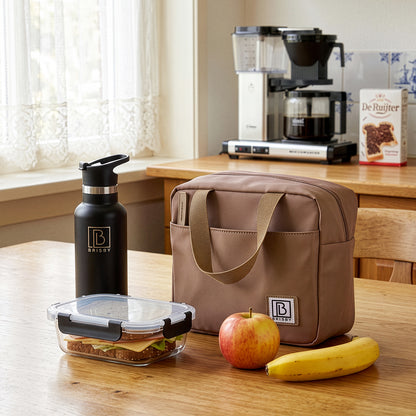 Brisby 4 laags geïsoleerde koeltas 4 liter - lunchtas en kolftas - 10 uur koel - rose gold