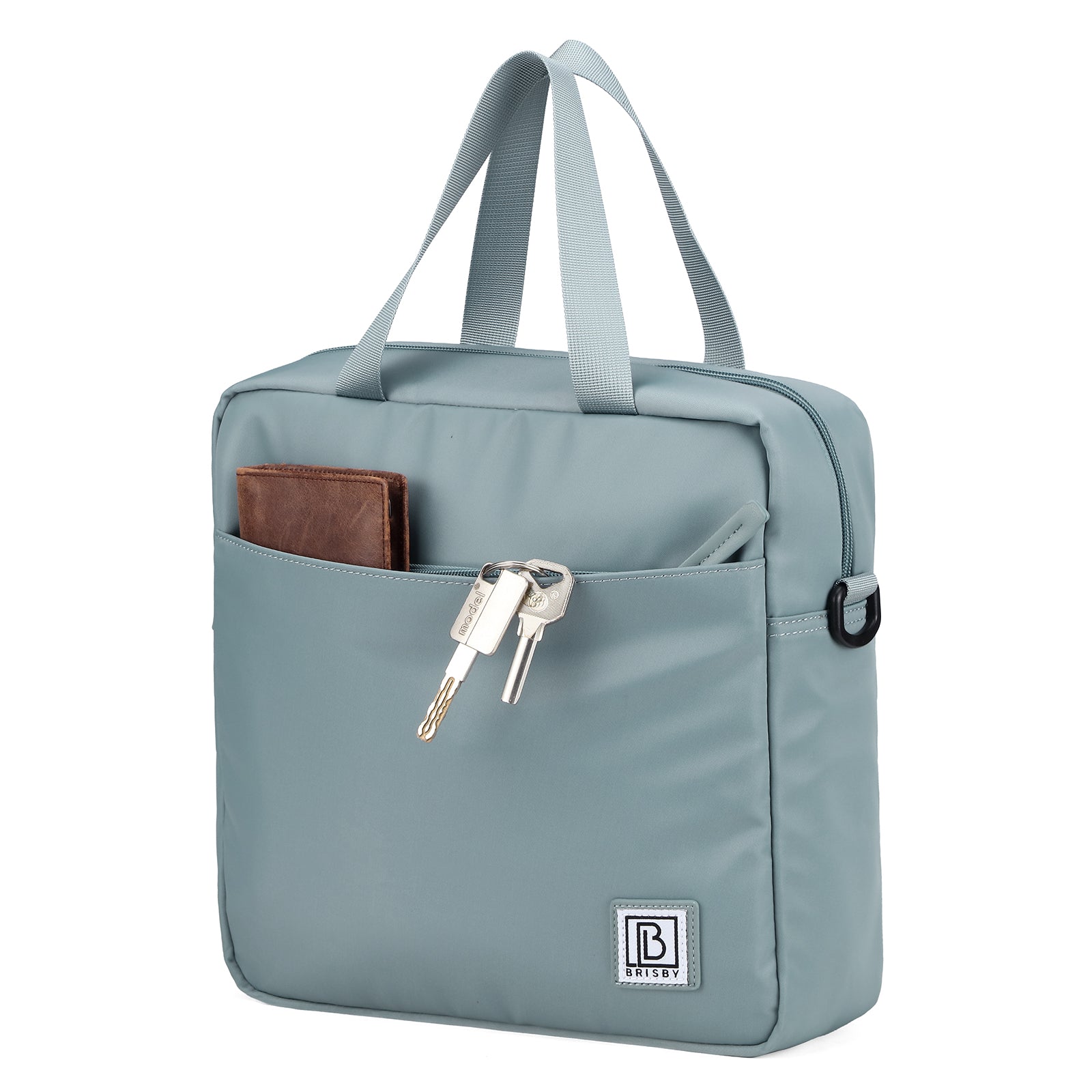 Brisby 4 laags geisoleerde koeltas en lunchtas 7 liter met 2 koelelementen en schouderband Mist Blue
