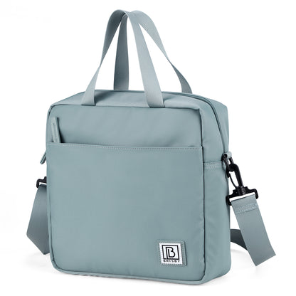 Brisby 4 laags geisoleerde koeltas en lunchtas 7 liter met 2 koelelementen en schouderband Mist Blue