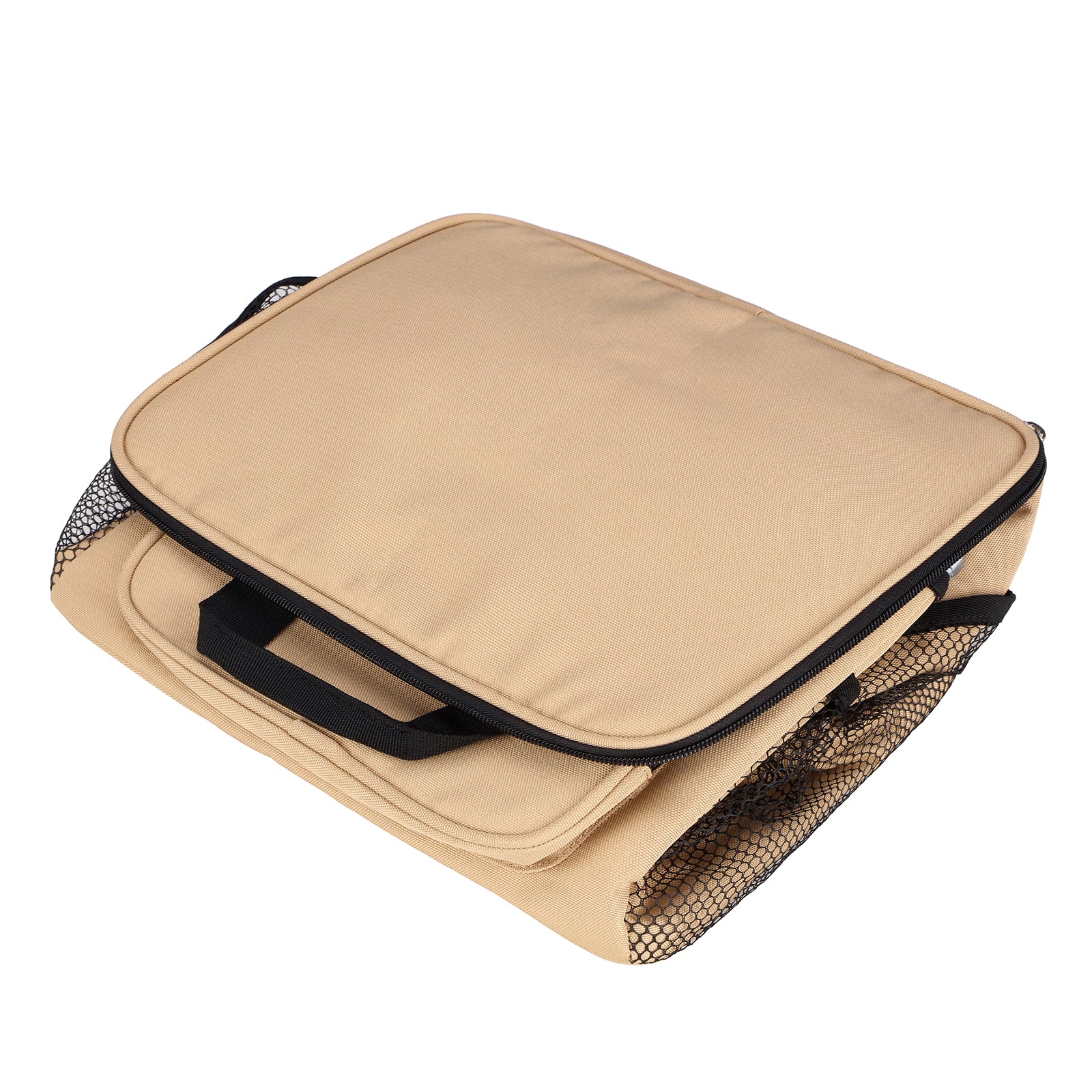 Packaway 4 laags geisoleerde koeltas 15 liter beige - opvouwbare lunchtas met schouderband en 2 koelelementen