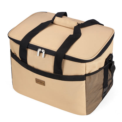 Packaway geïsoleerde lunchtas en koeltas 30 liter beige met 4 koelelementen