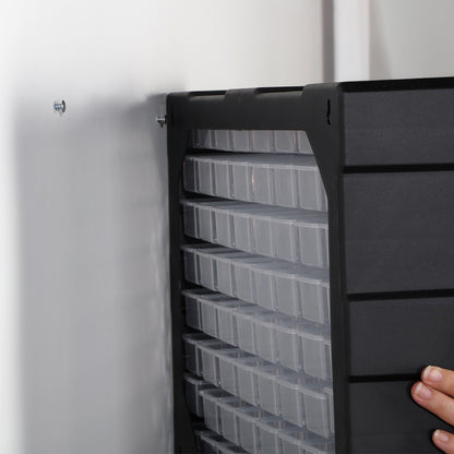 Packaway ladekast met 64 laden - assortimentskast en opbergsysteem - blauw en zwart