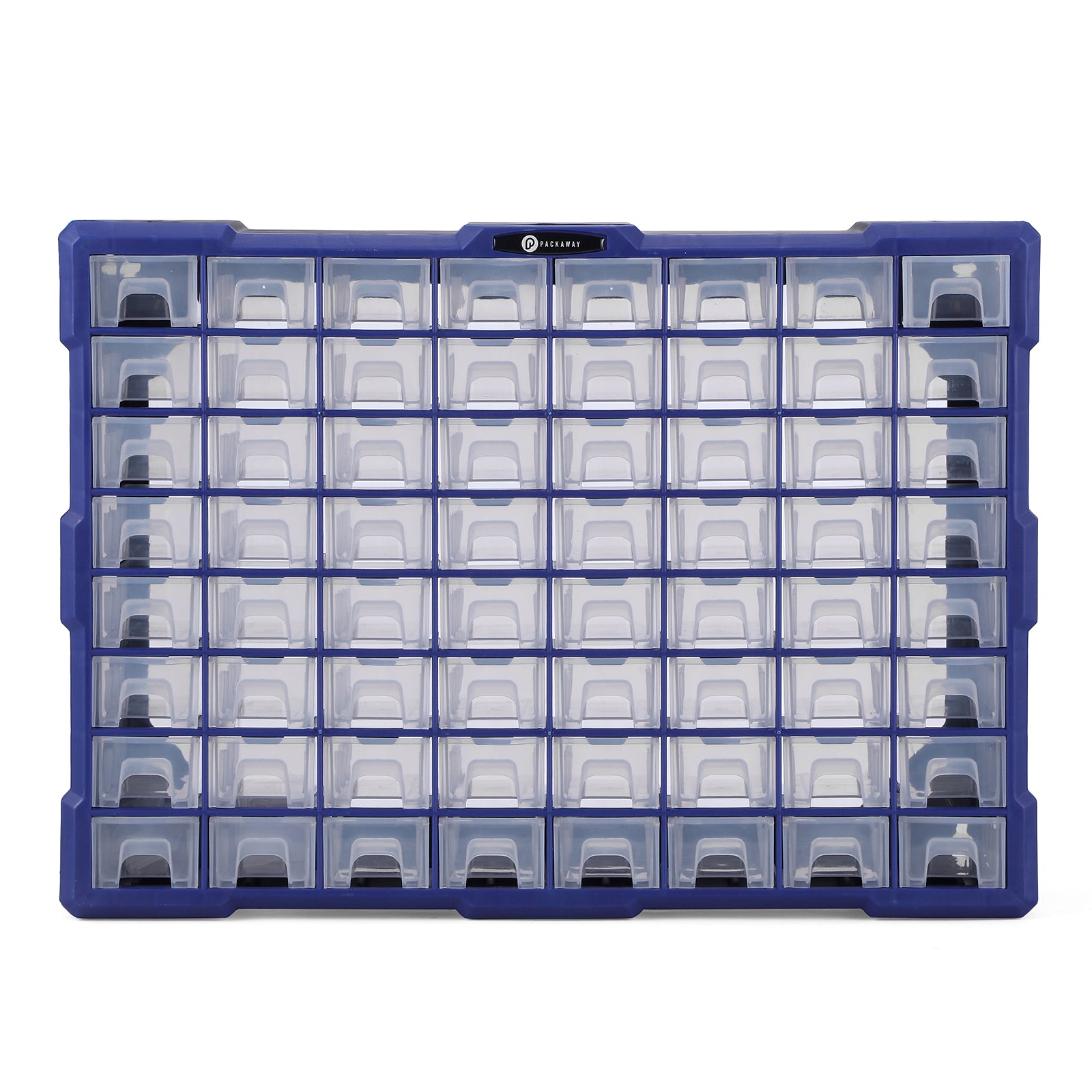 Packaway ladekast met 64 laden - assortimentskast en opbergsysteem - blauw en zwart