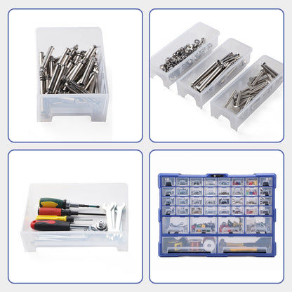 Packaway ladenkast met 38 laden - assortimentskast en opbergsysteem - blauw en zwart