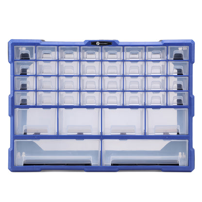 Packaway ladenkast met 38 laden - assortimentskast en opbergsysteem - blauw en zwart