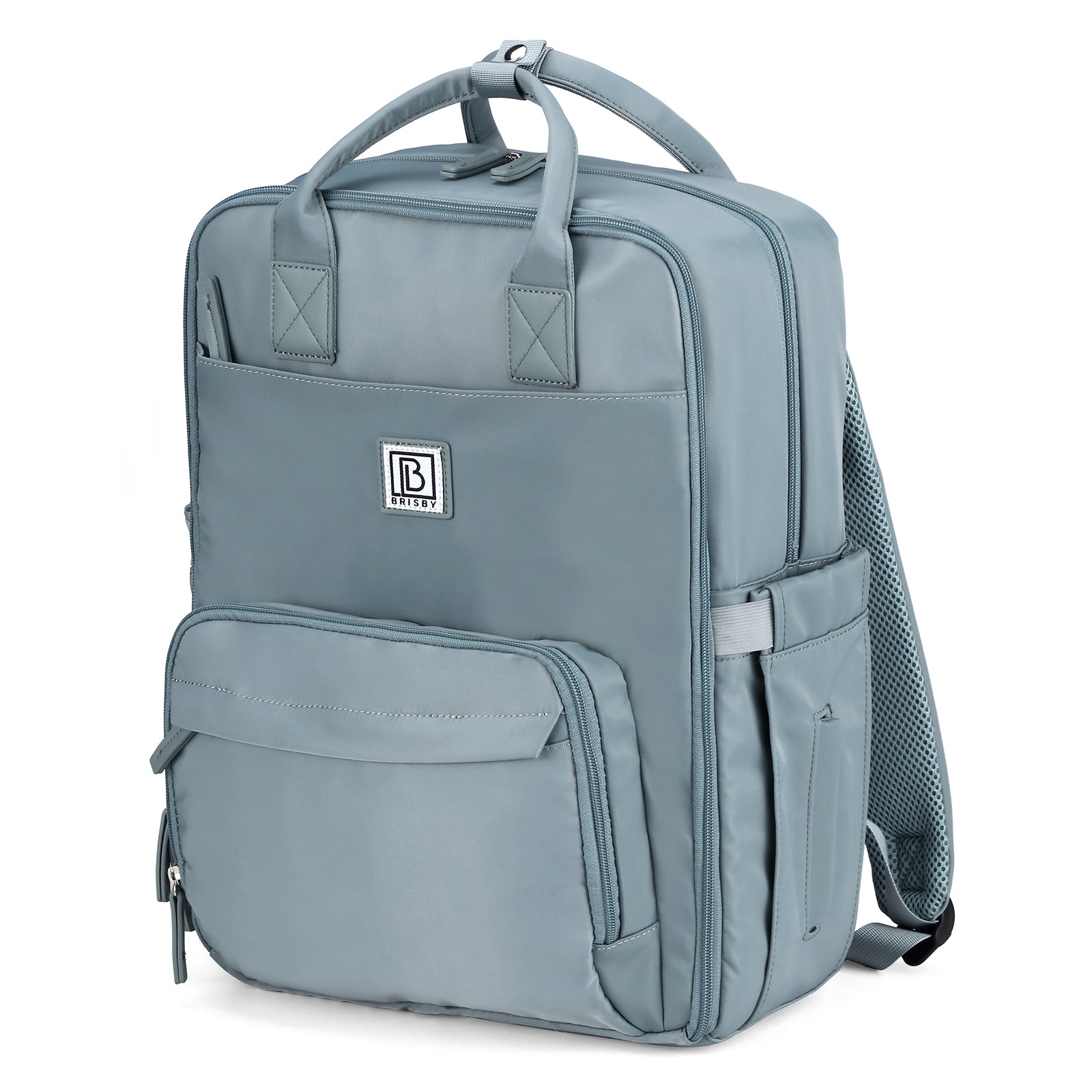 Brisby slijtvaste Luiertas – verzorgingstas – met buggymontage - Mist Blue