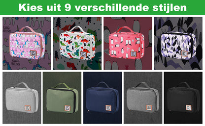 Koeltas 2,5L dinosaurus - 4-laags geïsoleerd - gratis koelelement