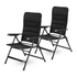Bardi 2 Stuks Luxe Campingstoelen - 7 standen - Comfortabele Kampeerstoel - 120 kg draagvermogen - Ligstand - Inklapbare stoel - Klapstoel - Lichtgewicht - ZWART