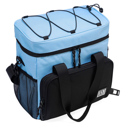 Koeltas 15L blauw - Lunchtas - 4-laags geïsoleerd - incl. 2 gratis koelelementen en schouderriem